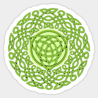 Green Celtic knot pattern Sticker